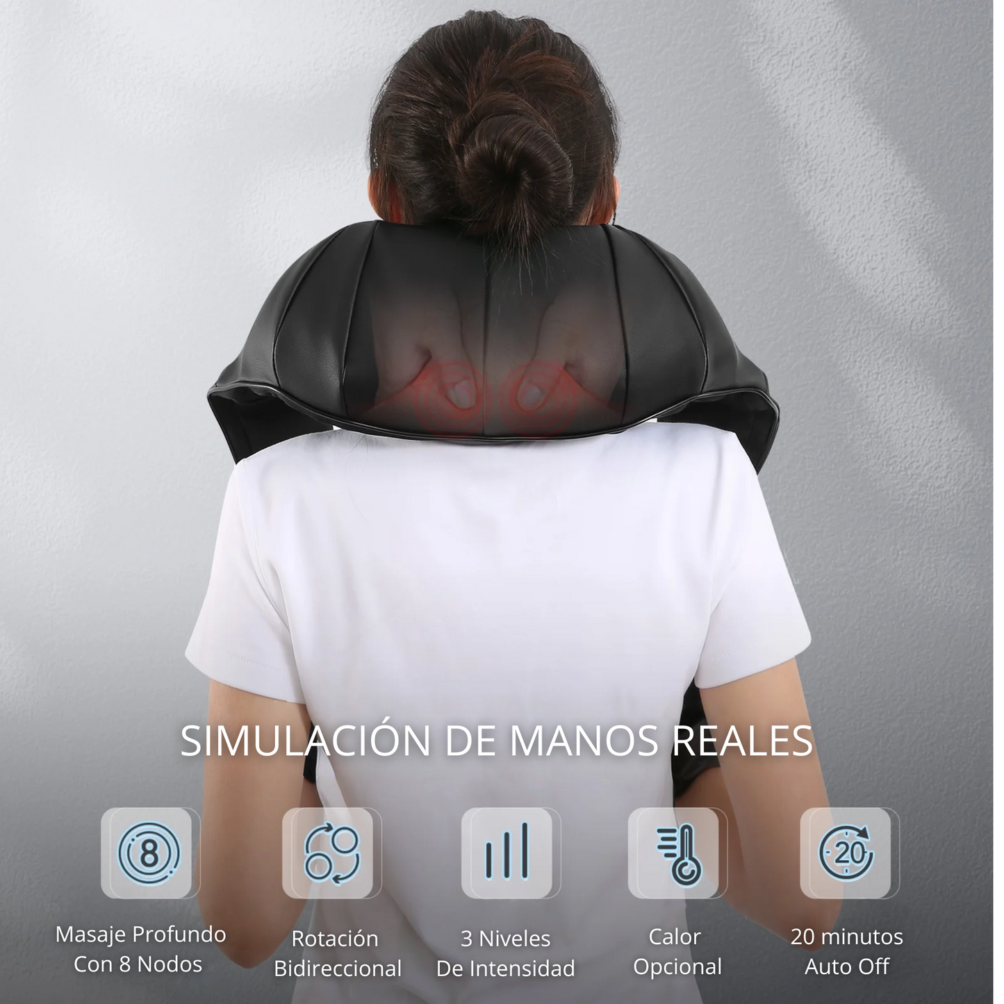 RelaxaWave™ – Masajeador de cuello inteligente.